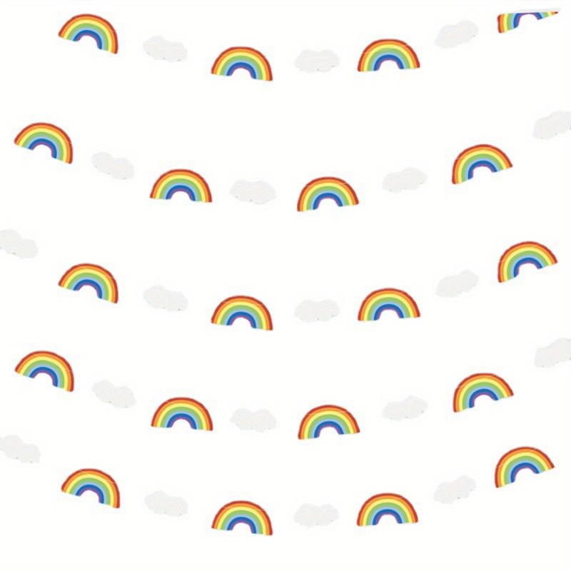 Rainbow Clouds Paper Sheet String Birthday Party Decoration