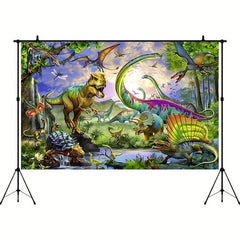 Dinosaur Tapestry Wall Hanging 5x3ft Jurassic Hand Painted Wall Decor