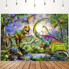 Dinosaur Tapestry Wall Hanging 5x3ft Jurassic Hand Painted Wall Decor
