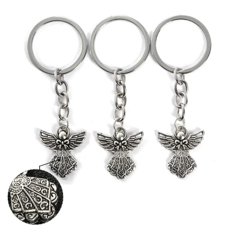 10 Angel Alloy Pendant Keychain Christening Gift Set