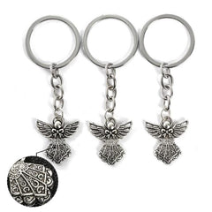 10 Angel Alloy Pendant Keychain Christening Gift Set