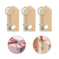 10 Angel Alloy Pendant Keychain Christening Gift Set