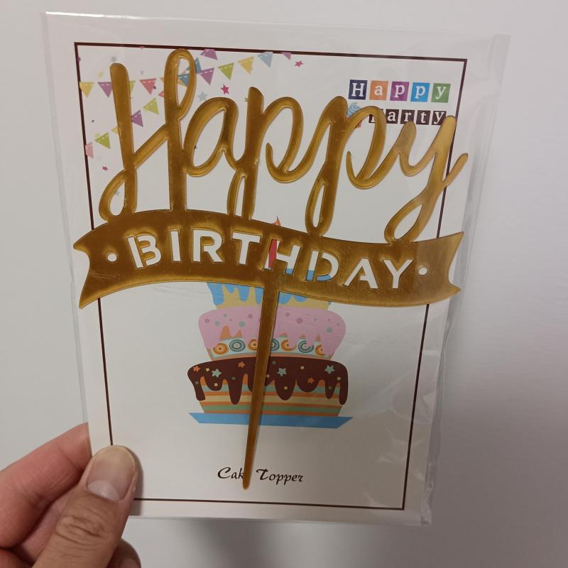 Acrylic Cake Topper Flying Flag for Easy Decorating