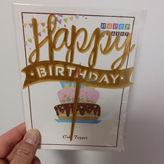 Acrylic Cake Topper Flying Flag for Easy Decorating