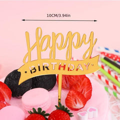 Acrylic Cake Topper Flying Flag for Easy Decorating