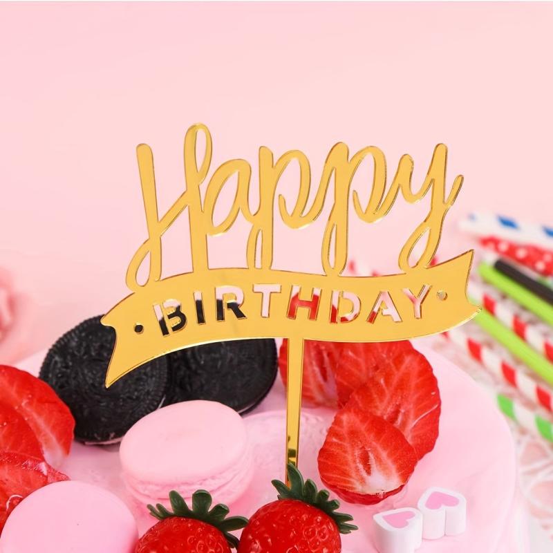 Acrylic Cake Topper Flying Flag for Easy Decorating