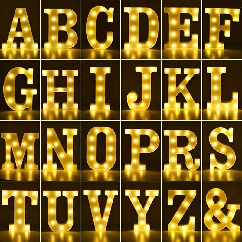 1pc LED Alphabet Light A - Birthday Wedding Christmas Gift Party Decoration