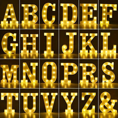 1pc LED Alphabet Light A - Birthday Wedding Christmas Gift Party Decoration