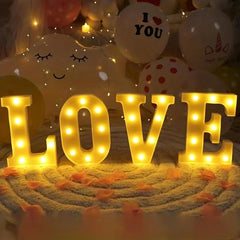 1pc LED Alphabet Light A - Birthday Wedding Christmas Gift Party Decoration