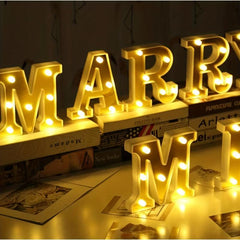 1pc LED Alphabet Light A - Birthday Wedding Christmas Gift Party Decoration