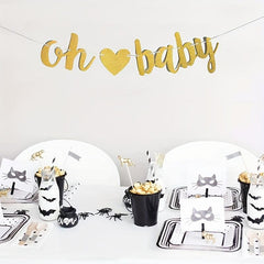 Golden Oh Baby Love Pull Flag for Baby Shower