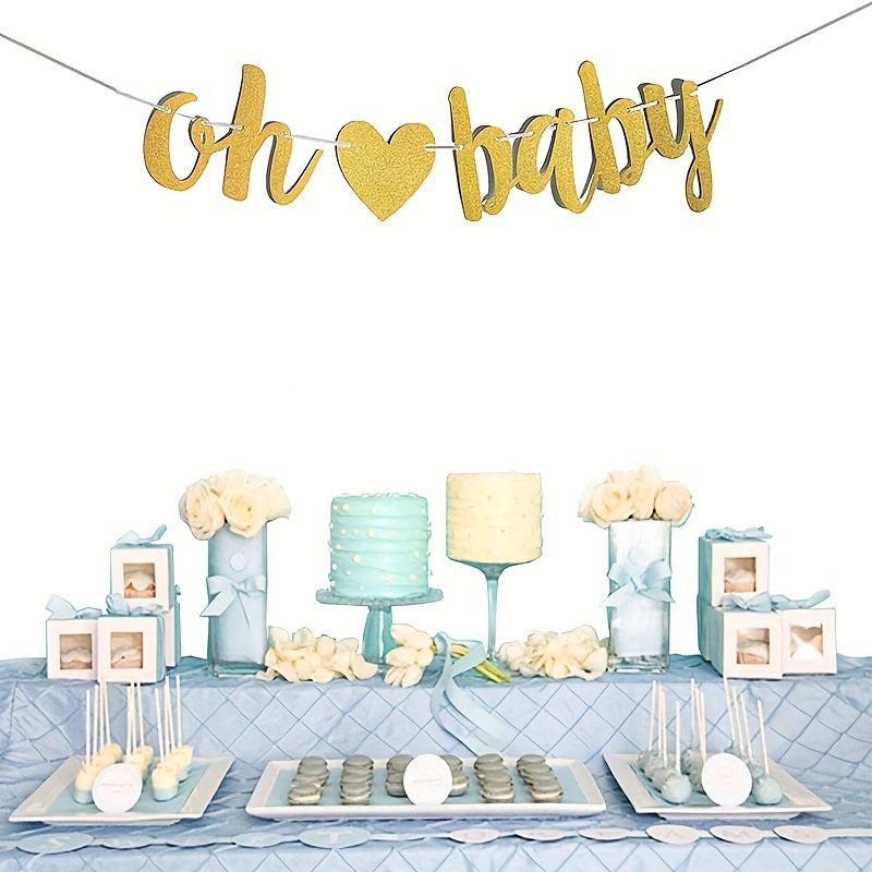 Golden Oh Baby Love Pull Flag for Baby Shower