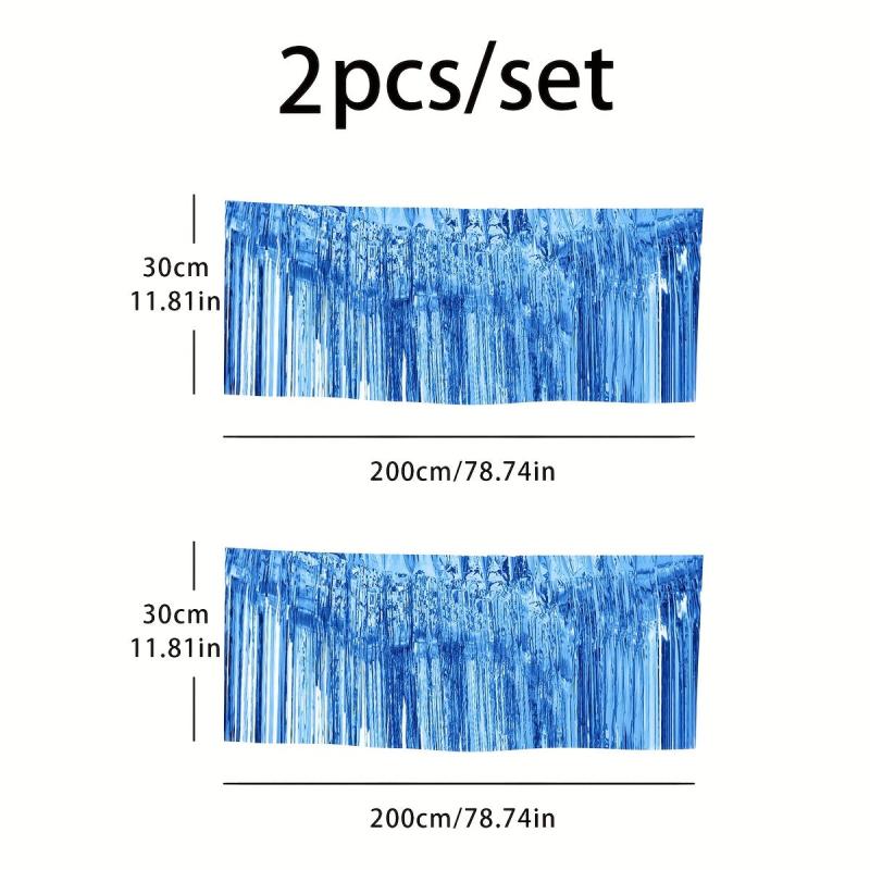 2pcs Rain Silk Curtain Tassel Party Decoration Set