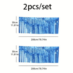 2pcs Rain Silk Curtain Tassel Party Decoration Set
