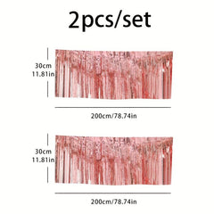 2pcs Rain Silk Curtain Tassel Party Decoration Set