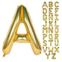 16 Golden Letter Balloons for Birthday Wedding Party Decor
