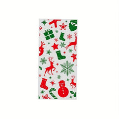 Christmas OPP Flat Mouth Pastry Bag Jewelry Bag Candy Cookie Bread Packaging
