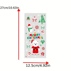 Christmas OPP Flat Mouth Pastry Bag Jewelry Bag Candy Cookie Bread Packaging