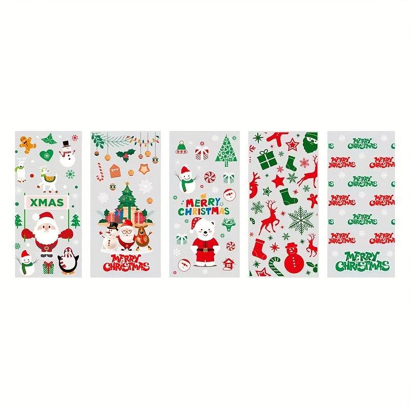 Christmas OPP Flat Mouth Pastry Bag Jewelry Bag Candy Cookie Bread Packaging