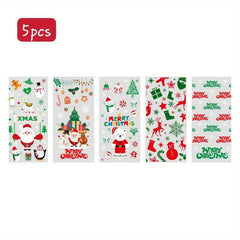 Christmas OPP Flat Mouth Pastry Bag Jewelry Bag Candy Cookie Bread Packaging