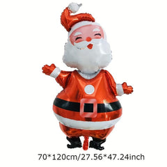1pc Christmas Balloons Xmas Boy Satan Claus Snowman Elk Gingerbread Man