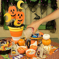Halloween Burlap Rope Gift Bags with Drawstring for Party