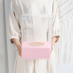 Panoramic Rose Preserved Flower in Square Transparent Packaging