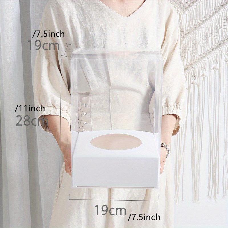 Panoramic Rose Preserved Flower in Square Transparent Packaging