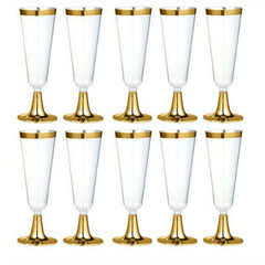 10pcs Disposable Red Wine Glasses Spring Theme Plastic Champagne Wine Glas