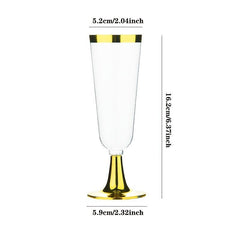 10pcs Disposable Red Wine Glasses Spring Theme Plastic Champagne Wine Glas