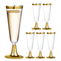 10pcs Disposable Red Wine Glasses Spring Theme Plastic Champagne Wine Glas