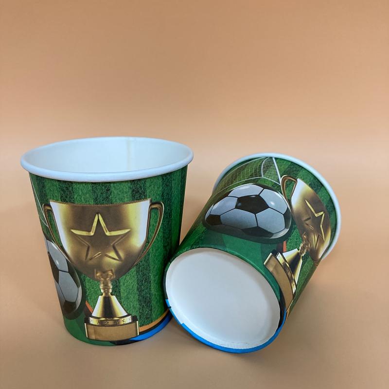 Green Football Trophy Birthday Party Supplies Set