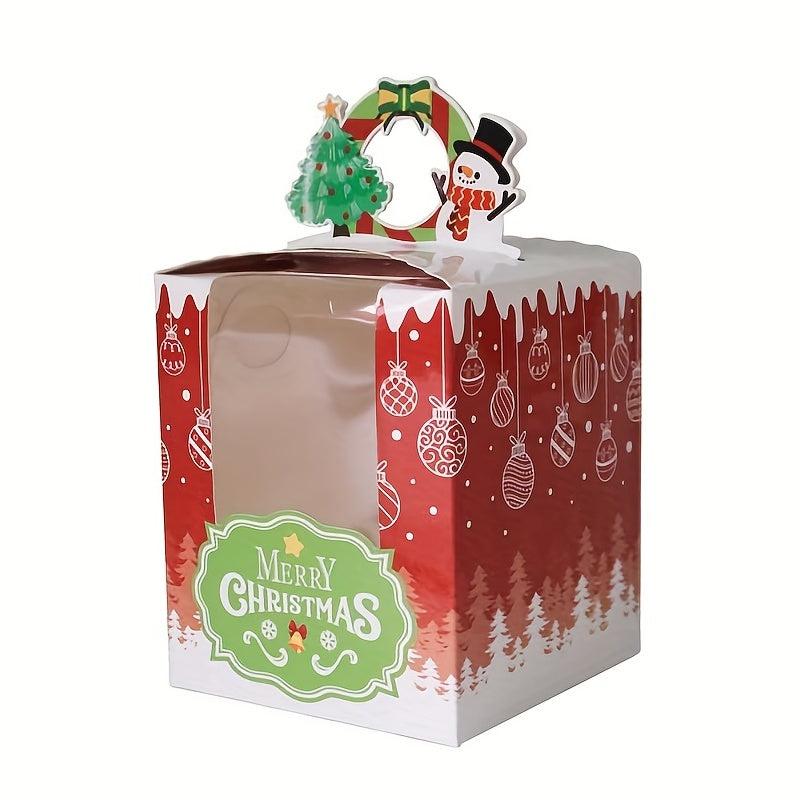 Christmas Dessert Cake Box w/ Inner Support