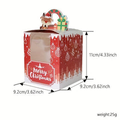 Christmas Dessert Cake Box w/ Inner Support