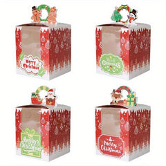 Christmas Dessert Cake Box w/ Inner Support