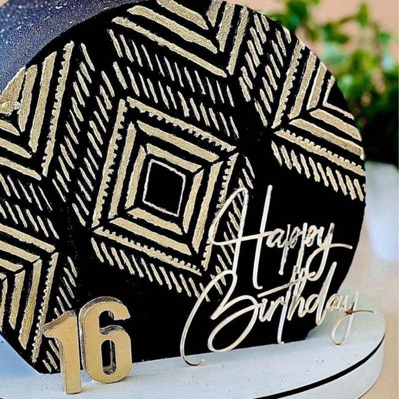 Happy Birthday Cake Topper Acrylic Decoration Party Supplies