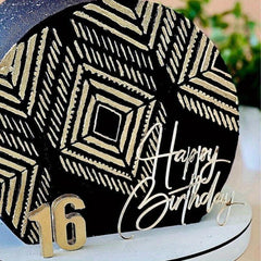 Happy Birthday Cake Topper Acrylic Decoration Party Supplies