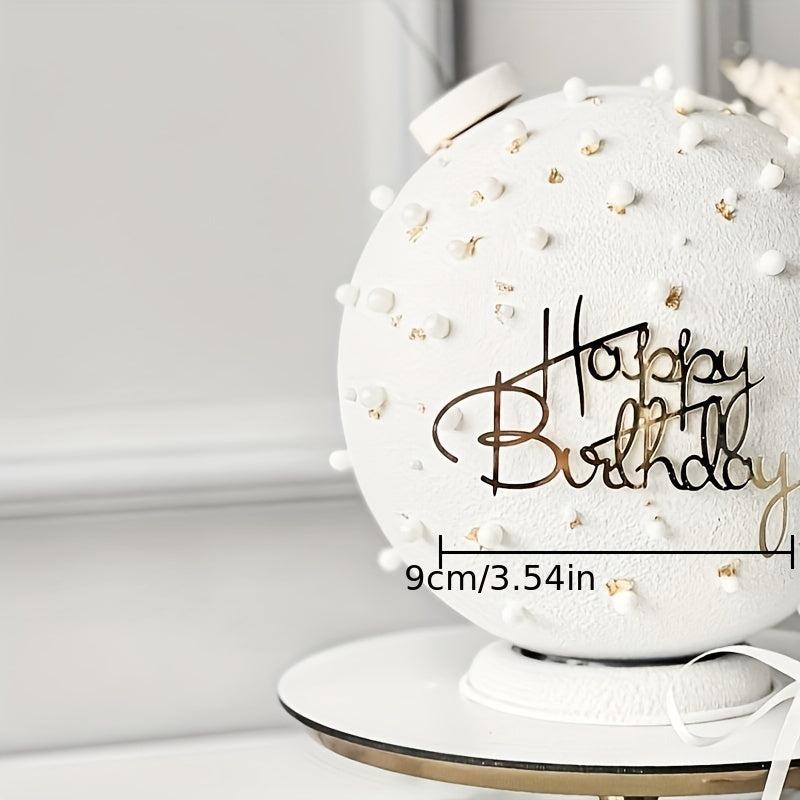Happy Birthday Cake Topper Acrylic Decoration Party Supplies