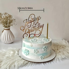 Happy Birthday Cake Topper Acrylic Decoration Party Supplies