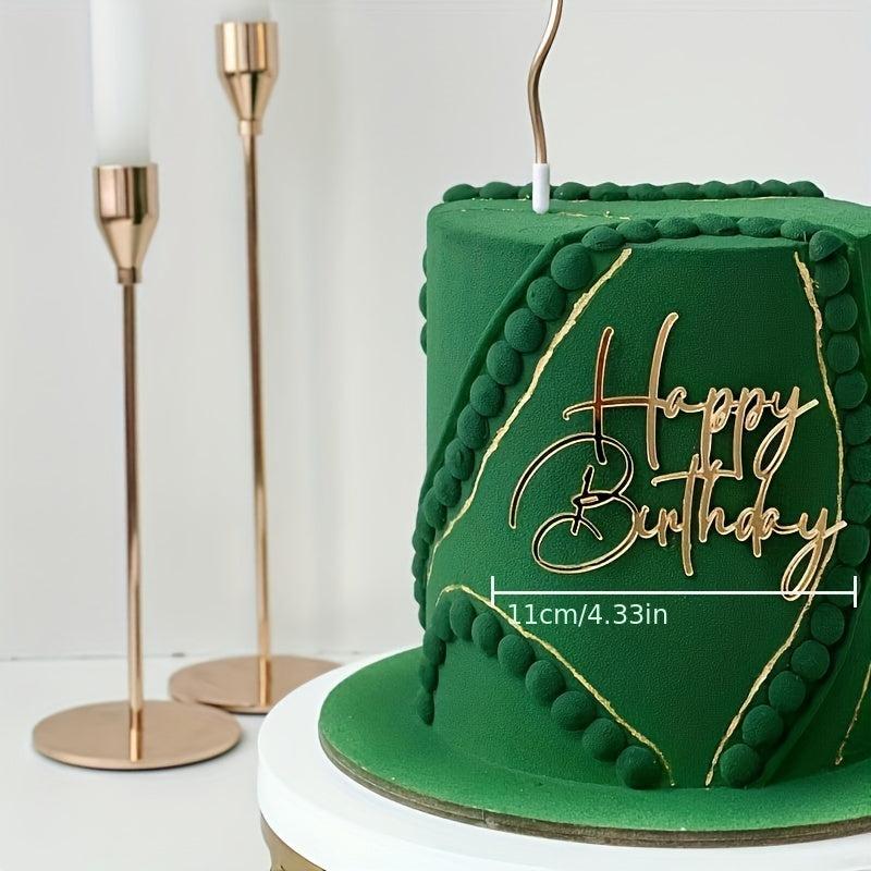 Happy Birthday Cake Topper Acrylic Decoration Party Supplies