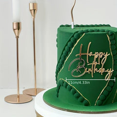 Happy Birthday Cake Topper Acrylic Decoration Party Supplies