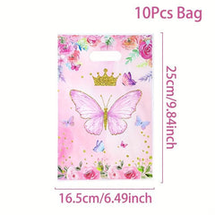 10pcs Mermaid Party Candy Bag Holiday Birthday Party Gift Wrapping Supplies