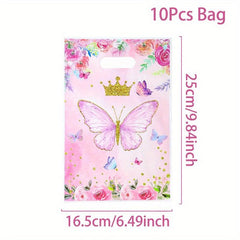 10pcs Mermaid Party Candy Bag Holiday Birthday Party Gift Wrapping Supplies