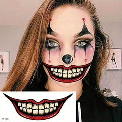 Halloween Lip Tattoo Sticker Waterproof Terrifying DIY Makeup Party Decor