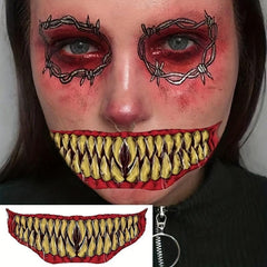 Halloween Lip Tattoo Sticker Waterproof Terrifying DIY Makeup Party Decor