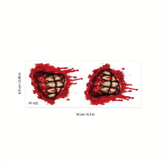 Halloween Lip Tattoo Sticker Waterproof Terrifying DIY Makeup Party Decor