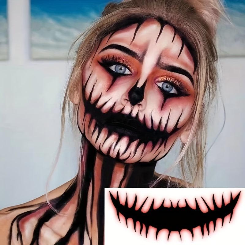 Halloween Lip Tattoo Sticker Waterproof Terrifying DIY Makeup Party Decor