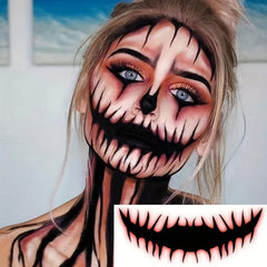 Halloween Lip Tattoo Sticker Waterproof Terrifying DIY Makeup Party Decor