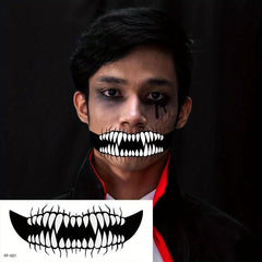 Halloween Lip Tattoo Sticker Waterproof Terrifying DIY Makeup Party Decor