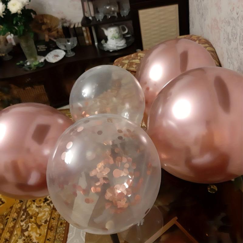 25pcs Rose Golden Mixed Balloons 60th Birthday Party Decorations
